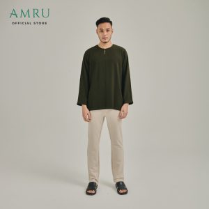 KURTA KHALEED (LONG SLEEVE) - Moss Green (S)
